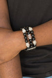Undeniably Dapper Black Bracelet-Jewelry-Paparazzi Accessories-Ericka C Wise, $5 Jewelry Paparazzi accessories jewelry ericka champion wise elite consultant life of the party fashion fix lead and nickel free florida palm bay melbourne