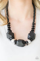 Costa Maya Black Necklace-Jewelry-Paparazzi Accessories-Ericka C Wise, $5 Jewelry Paparazzi accessories jewelry ericka champion wise elite consultant life of the party fashion fix lead and nickel free florida palm bay melbourne