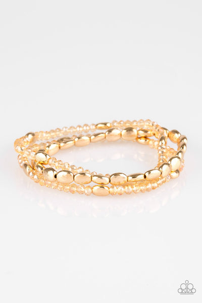 Hello Beautiful Gold Bracelet-Jewelry-Paparazzi Accessories-Ericka C Wise, $5 Jewelry Paparazzi accessories jewelry ericka champion wise elite consultant life of the party fashion fix lead and nickel free florida palm bay melbourne