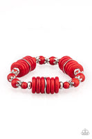 Sagebrush Serenade Red Bracelet-Jewelry-Paparazzi Accessories-Ericka C Wise, $5 Jewelry Paparazzi accessories jewelry ericka champion wise elite consultant life of the party fashion fix lead and nickel free florida palm bay melbourne