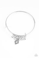 Treasure Charms White Bracelet-Jewelry-Paparazzi Accessories-Ericka C Wise, $5 Jewelry Paparazzi accessories jewelry ericka champion wise elite consultant life of the party fashion fix lead and nickel free florida palm bay melbourne