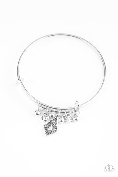 Treasure Charms White Bracelet-Jewelry-Paparazzi Accessories-Ericka C Wise, $5 Jewelry Paparazzi accessories jewelry ericka champion wise elite consultant life of the party fashion fix lead and nickel free florida palm bay melbourne