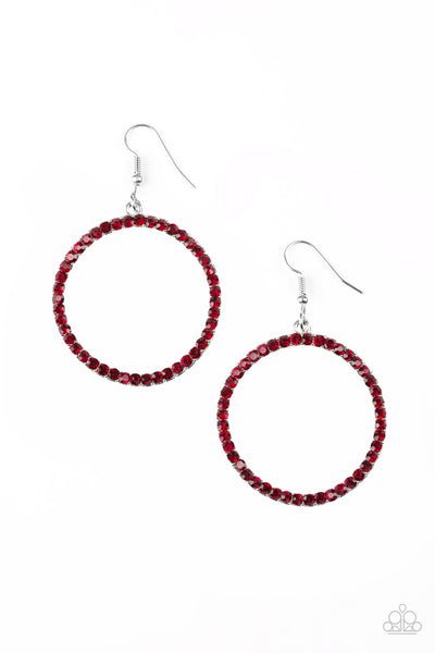 Stoppin Traffic Red Earring-Jewelry-Paparazzi Accessories-Ericka C Wise, $5 Jewelry Paparazzi accessories jewelry ericka champion wise elite consultant life of the party fashion fix lead and nickel free florida palm bay melbourne