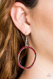 Stoppin Traffic Red Earring-Jewelry-Paparazzi Accessories-Ericka C Wise, $5 Jewelry Paparazzi accessories jewelry ericka champion wise elite consultant life of the party fashion fix lead and nickel free florida palm bay melbourne