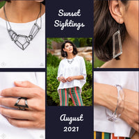 Sunset Sightings August 2021-Jewelry-Paparazzi Accessories-Ericka C Wise, $5 Jewelry Paparazzi accessories jewelry ericka champion wise elite consultant life of the party fashion fix lead and nickel free florida palm bay melbourne
