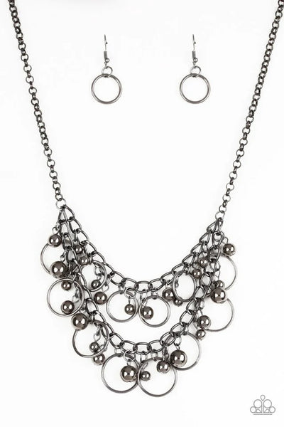 Warning Bells Black Necklace-Jewelry-Paparazzi Accessories-Ericka C Wise, $5 Jewelry Paparazzi accessories jewelry ericka champion wise elite consultant life of the party fashion fix lead and nickel free florida palm bay melbourne