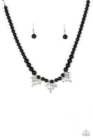 Society Socialite Black Necklace-Jewelry-Paparazzi Accessories-Ericka C Wise, $5 Jewelry Paparazzi accessories jewelry ericka champion wise elite consultant life of the party fashion fix lead and nickel free florida palm bay melbourne
