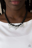 Society Socialite Black Necklace-Jewelry-Paparazzi Accessories-Ericka C Wise, $5 Jewelry Paparazzi accessories jewelry ericka champion wise elite consultant life of the party fashion fix lead and nickel free florida palm bay melbourne