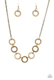 Modern Day Madonna Brass Necklace-Jewelry-Paparazzi Accessories-Ericka C Wise, $5 Jewelry Paparazzi accessories jewelry ericka champion wise elite consultant life of the party fashion fix lead and nickel free florida palm bay melbourne