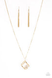Pandora's Box Gold Necklace-Jewelry-Paparazzi Accessories-Ericka C Wise, $5 Jewelry Paparazzi accessories jewelry ericka champion wise elite consultant life of the party fashion fix lead and nickel free florida palm bay melbourne