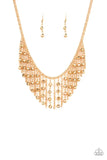 Rebel Remix Gold Necklace-Jewelry-Paparazzi Accessories-Ericka C Wise, $5 Jewelry Paparazzi accessories jewelry ericka champion wise elite consultant life of the party fashion fix lead and nickel free florida palm bay melbourne