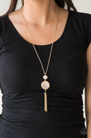 Have Some Common Sense Gold Necklace-Jewelry-Paparazzi Accessories-Ericka C Wise, $5 Jewelry Paparazzi accessories jewelry ericka champion wise elite consultant life of the party fashion fix lead and nickel free florida palm bay melbourne