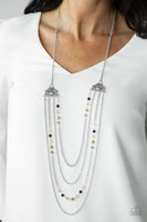 Pharaoh Finesse Multi Necklace-Jewelry-Paparazzi Accessories-Ericka C Wise, $5 Jewelry Paparazzi accessories jewelry ericka champion wise elite consultant life of the party fashion fix lead and nickel free florida palm bay melbourne