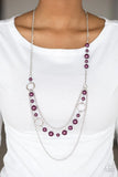 Party Dress Princess Purple Necklace-Jewelry-Paparazzi Accessories-Ericka C Wise, $5 Jewelry Paparazzi accessories jewelry ericka champion wise elite consultant life of the party fashion fix lead and nickel free florida palm bay melbourne