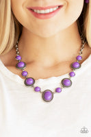Voyager Vibes Purple Necklace-Jewelry-Paparazzi Accessories-Ericka C Wise, $5 Jewelry Paparazzi accessories jewelry ericka champion wise elite consultant life of the party fashion fix lead and nickel free florida palm bay melbourne