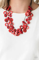 Wonderfully Walla Walla Red Necklace-Jewelry-Paparazzi Accessories-Ericka C Wise, $5 Jewelry Paparazzi accessories jewelry ericka champion wise elite consultant life of the party fashion fix lead and nickel free florida palm bay melbourne