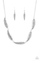 Light Flight Silver Necklace-Jewelry-Paparazzi Accessories-Ericka C Wise, $5 Jewelry Paparazzi accessories jewelry ericka champion wise elite consultant life of the party fashion fix lead and nickel free florida palm bay melbourne