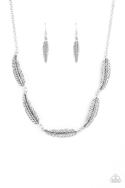 Light Flight Silver Necklace-Jewelry-Paparazzi Accessories-Ericka C Wise, $5 Jewelry Paparazzi accessories jewelry ericka champion wise elite consultant life of the party fashion fix lead and nickel free florida palm bay melbourne