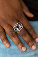 Treasure Chest Charm Black Ring-Jewelry-Paparazzi Accessories-Ericka C Wise, $5 Jewelry Paparazzi accessories jewelry ericka champion wise elite consultant life of the party fashion fix lead and nickel free florida palm bay melbourne
