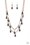 Galapagos Gypsy Copper Necklace-Jewelry-Paparazzi Accessories-Ericka C Wise, $5 Jewelry Paparazzi accessories jewelry ericka champion wise elite consultant life of the party fashion fix lead and nickel free florida palm bay melbourne