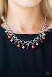 Fiercely Fancy Red Necklace-Jewelry-Paparazzi Accessories-Ericka C Wise, $5 Jewelry Paparazzi accessories jewelry ericka champion wise elite consultant life of the party fashion fix lead and nickel free florida palm bay melbourne