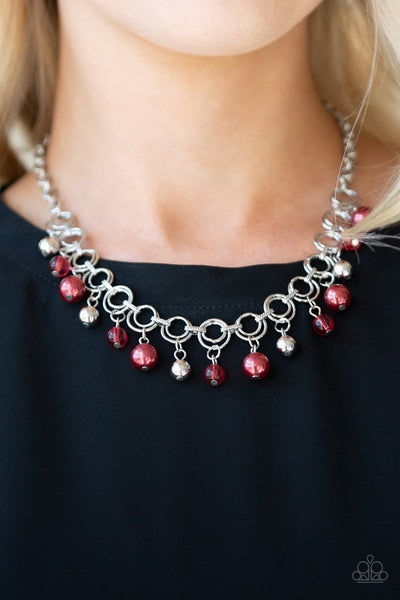 Cosmic Getaway - Red and Silver Necklace - Paparazzi Accessories –  Bejeweled Accessories By Kristie
