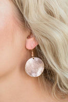 Basic Bravado Rose Gold Earrings-Jewelry-Paparazzi Accessories-Ericka C Wise, $5 Jewelry Paparazzi accessories jewelry ericka champion wise elite consultant life of the party fashion fix lead and nickel free florida palm bay melbourne