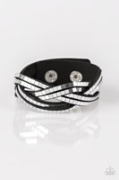 Looking for Trouble Black Bracelet-Jewelry-Paparazzi Accessories-Ericka C Wise, $5 Jewelry Paparazzi accessories jewelry ericka champion wise elite consultant life of the party fashion fix lead and nickel free florida palm bay melbourne