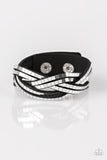 Looking for Trouble Black Bracelet-Jewelry-Paparazzi Accessories-Ericka C Wise, $5 Jewelry Paparazzi accessories jewelry ericka champion wise elite consultant life of the party fashion fix lead and nickel free florida palm bay melbourne