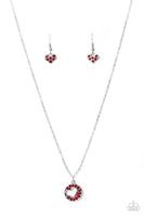 Bare Your Heart Red Necklace-Jewelry-Paparazzi Accessories-Ericka C Wise, $5 Jewelry Paparazzi accessories jewelry ericka champion wise elite consultant life of the party fashion fix lead and nickel free florida palm bay melbourne