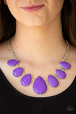Drop Zone Purple Necklace-Jewelry-Paparazzi Accessories-Ericka C Wise, $5 Jewelry Paparazzi accessories jewelry ericka champion wise elite consultant life of the party fashion fix lead and nickel free florida palm bay melbourne