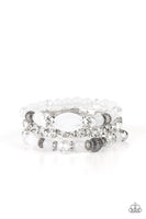 Ethereal Etiquette White Bracelet-Jewelry-Paparazzi Accessories-Ericka C Wise, $5 Jewelry Paparazzi accessories jewelry ericka champion wise elite consultant life of the party fashion fix lead and nickel free florida palm bay melbourne