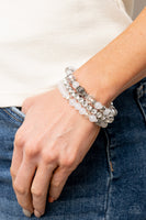 Ethereal Etiquette White Bracelet-Jewelry-Paparazzi Accessories-Ericka C Wise, $5 Jewelry Paparazzi accessories jewelry ericka champion wise elite consultant life of the party fashion fix lead and nickel free florida palm bay melbourne