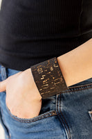 Up to Scratch Black Cuff Bracelet-Jewelry-Paparazzi Accessories-Ericka C Wise, $5 Jewelry Paparazzi accessories jewelry ericka champion wise elite consultant life of the party fashion fix lead and nickel free florida palm bay melbourne