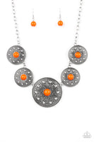 Hey, Sol Sister Orange Necklace-Jewelry-Paparazzi Accessories-Ericka C Wise, $5 Jewelry Paparazzi accessories jewelry ericka champion wise elite consultant life of the party fashion fix lead and nickel free florida palm bay melbourne