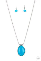 Rising Stardom Blue Necklace- Paparazzi Accessories-Jewelry-Paparazzi Accessories-Ericka C Wise, $5 Jewelry Paparazzi accessories jewelry ericka champion wise elite consultant life of the party fashion fix lead and nickel free florida palm bay melbourne