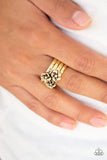 This Island is Your Island Brass Ring-Jewelry-Paparazzi Accessories-Ericka C Wise, $5 Jewelry Paparazzi accessories jewelry ericka champion wise elite consultant life of the party fashion fix lead and nickel free florida palm bay melbourne
