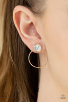 Simply Stone Dweller Gold Earrings-Jewelry-Paparazzi Accessories-Ericka C Wise, $5 Jewelry Paparazzi accessories jewelry ericka champion wise elite consultant life of the party fashion fix lead and nickel free florida palm bay melbourne