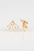 Jeweled Jubilee Gold Earrings-Jewelry-Paparazzi Accessories-Ericka C Wise, $5 Jewelry Paparazzi accessories jewelry ericka champion wise elite consultant life of the party fashion fix lead and nickel free florida palm bay melbourne