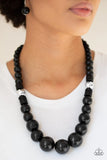 Panama Panorama Black Necklace-Jewelry-Paparazzi Accessories-Ericka C Wise, $5 Jewelry Paparazzi accessories jewelry ericka champion wise elite consultant life of the party fashion fix lead and nickel free florida palm bay melbourne