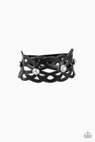 Runway Radiance Black Bracelet-Jewelry-Paparazzi Accessories-Ericka C Wise, $5 Jewelry Paparazzi accessories jewelry ericka champion wise elite consultant life of the party fashion fix lead and nickel free florida palm bay melbourne