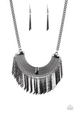 Impressively Incan Black Necklace-Jewelry-Paparazzi Accessories-Ericka C Wise, $5 Jewelry Paparazzi accessories jewelry ericka champion wise elite consultant life of the party fashion fix lead and nickel free florida palm bay melbourne