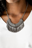 Impressively Incan Black Necklace-Jewelry-Paparazzi Accessories-Ericka C Wise, $5 Jewelry Paparazzi accessories jewelry ericka champion wise elite consultant life of the party fashion fix lead and nickel free florida palm bay melbourne