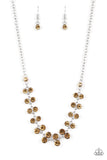 Super Starstruck Brown Necklace-Jewelry-Paparazzi Accessories-Ericka C Wise, $5 Jewelry Paparazzi accessories jewelry ericka champion wise elite consultant life of the party fashion fix lead and nickel free florida palm bay melbourne