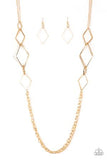 Fashion Fave Gold Necklace-Jewelry-Paparazzi Accessories-Ericka C Wise, $5 Jewelry Paparazzi accessories jewelry ericka champion wise elite consultant life of the party fashion fix lead and nickel free florida palm bay melbourne