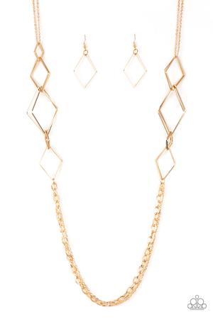 Fashion Fave Gold Necklace-Jewelry-Paparazzi Accessories-Ericka C Wise, $5 Jewelry Paparazzi accessories jewelry ericka champion wise elite consultant life of the party fashion fix lead and nickel free florida palm bay melbourne
