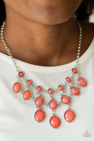 Mermaid Marmalade Orange Necklace-Jewelry-Paparazzi Accessories-Ericka C Wise, $5 Jewelry Paparazzi accessories jewelry ericka champion wise elite consultant life of the party fashion fix lead and nickel free florida palm bay melbourne
