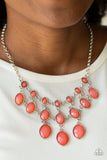 Mermaid Marmalade Orange Necklace-Jewelry-Paparazzi Accessories-Ericka C Wise, $5 Jewelry Paparazzi accessories jewelry ericka champion wise elite consultant life of the party fashion fix lead and nickel free florida palm bay melbourne