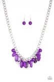 Treasure Shore Purple Necklace-Jewelry-Ericka C Wise, $5 Jewelry-Ericka C Wise, $5 Jewelry Paparazzi accessories jewelry ericka champion wise elite consultant life of the party fashion fix lead and nickel free florida palm bay melbourne