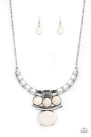 Commander in Chiefette White Necklace-Jewelry-Paparazzi Accessories-Ericka C Wise, $5 Jewelry Paparazzi accessories jewelry ericka champion wise elite consultant life of the party fashion fix lead and nickel free florida palm bay melbourne
